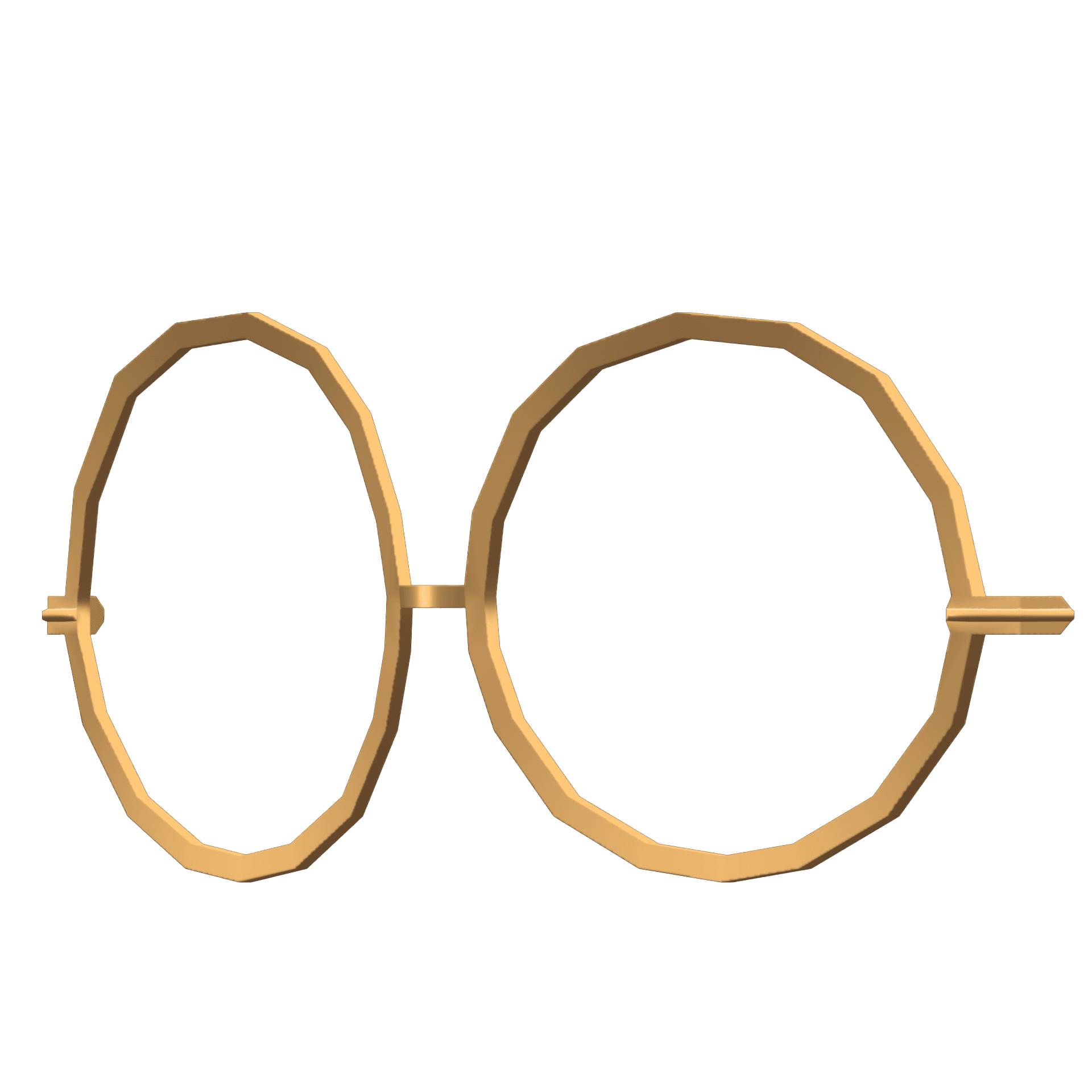FANPLANET Gold Rim Round Glasses